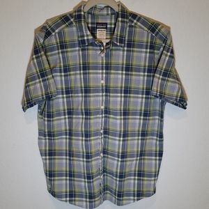 Patagonia Large Plaid Button Down Shirt, Organic Cotton Blend, Like New